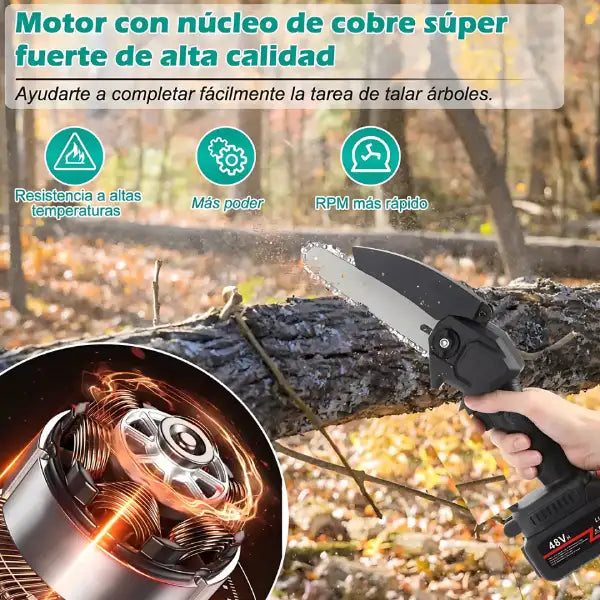 MINI MOTOSIERRA SAWPRO™ 48V | INCLUYE 2 BATERÍAS DE REGALO 🎁